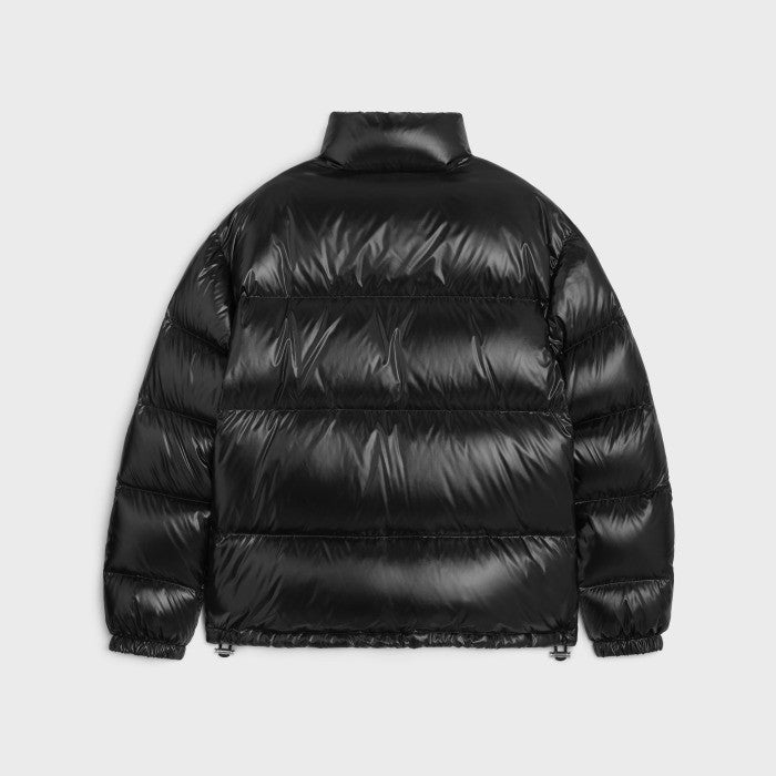 Celine Men's Women's Autumn And Winter Printed Lightweight Nylon Down Jacket Fashion Loose Casual Black Trend 90 White Goose Down Down Jacket #81646