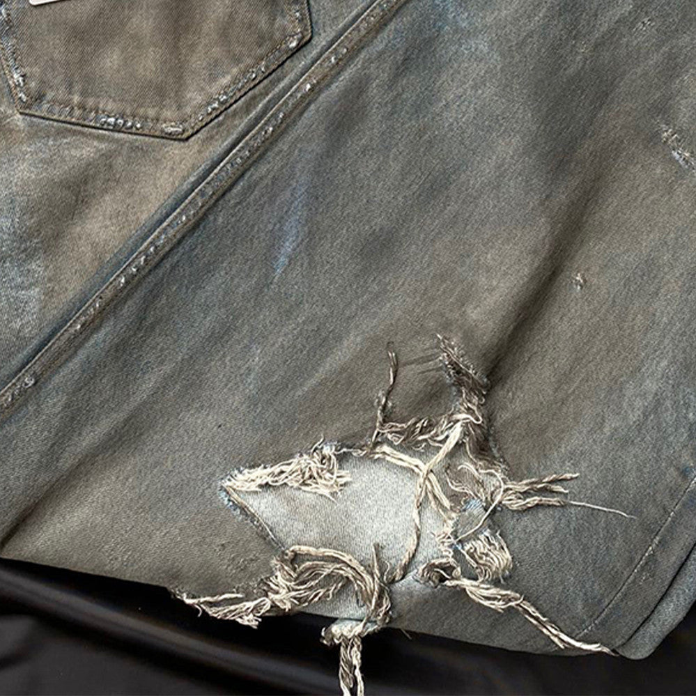 Balenciaga Patched Pockets Baggy Jeans In Blue Denim Pants Ngvp #6367