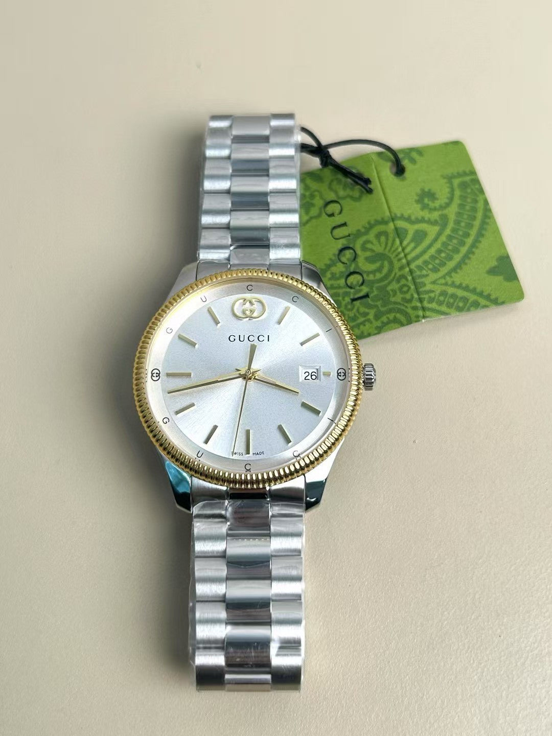 Gucci G-Timeless Men's And Women's Solid Color Stainless Steel Bracelet Quartz Movement Dial Watch #77428