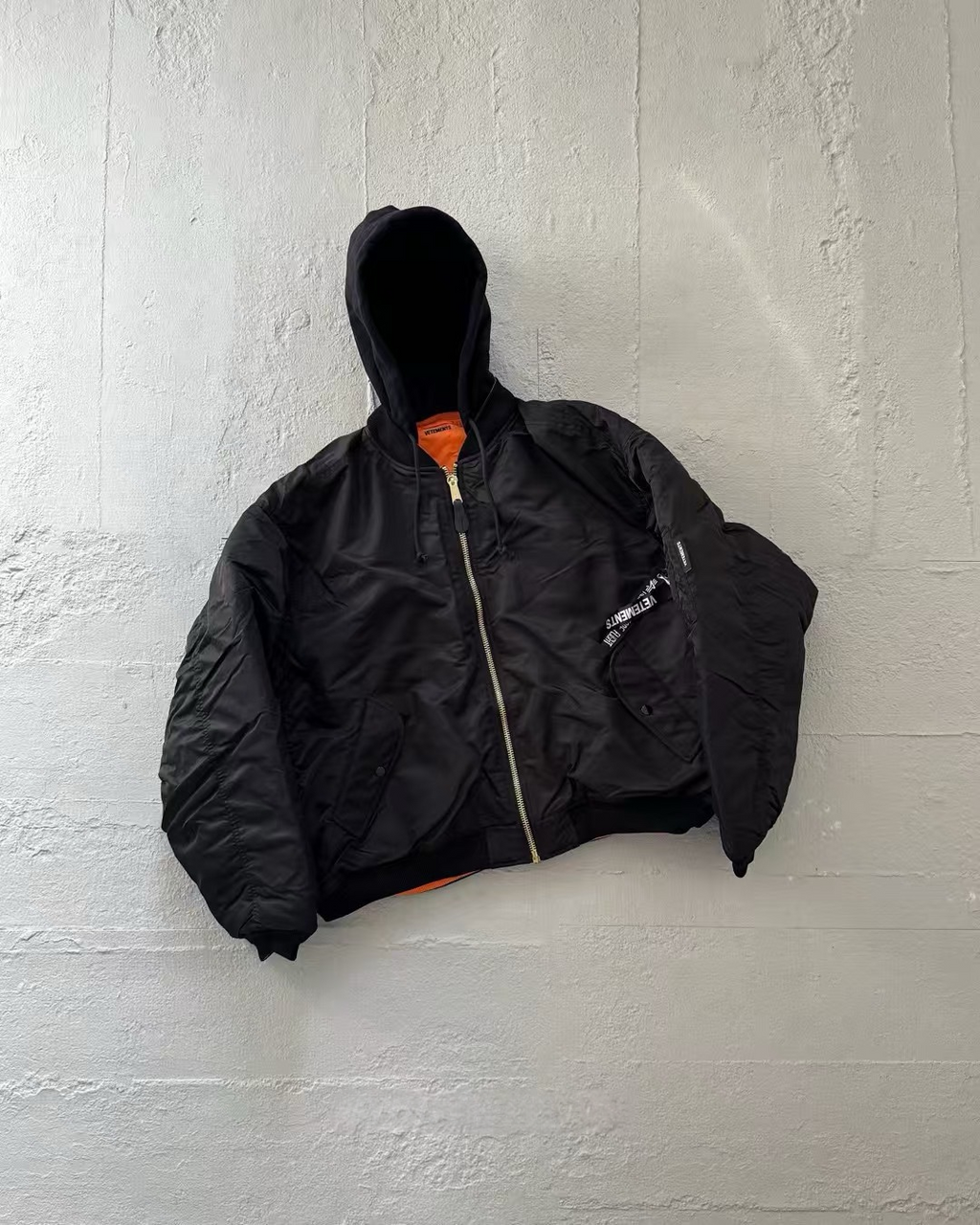 VETEMENTS Black Alpha Industries Edition Reversible Bomber Jacket #336747