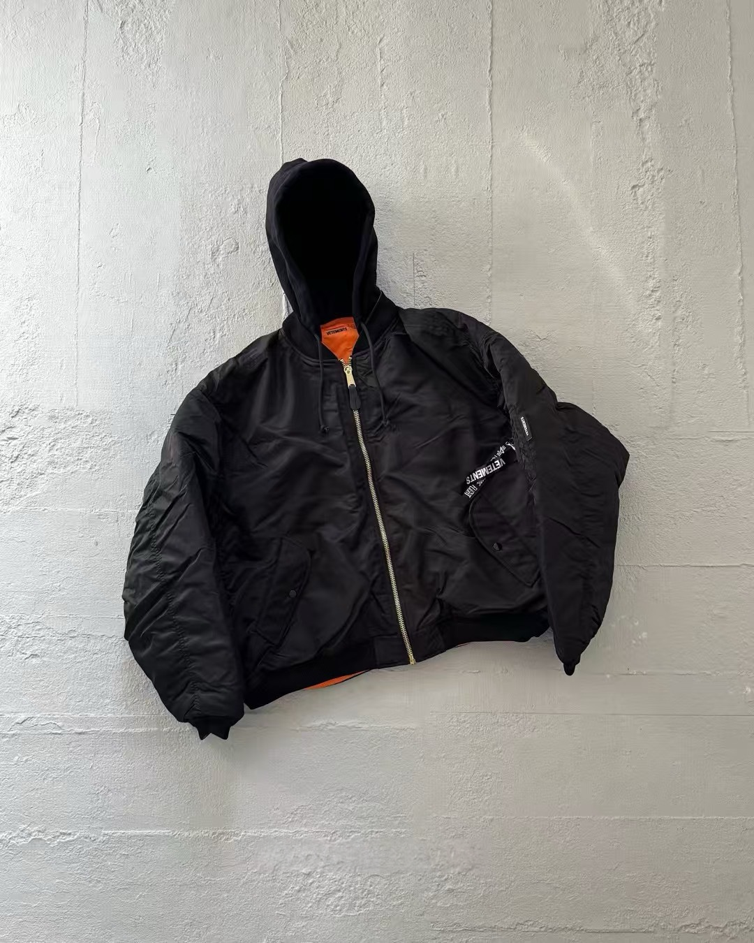 VETEMENTS Black Alpha Industries Edition Reversible Bomber Jacket #336747
