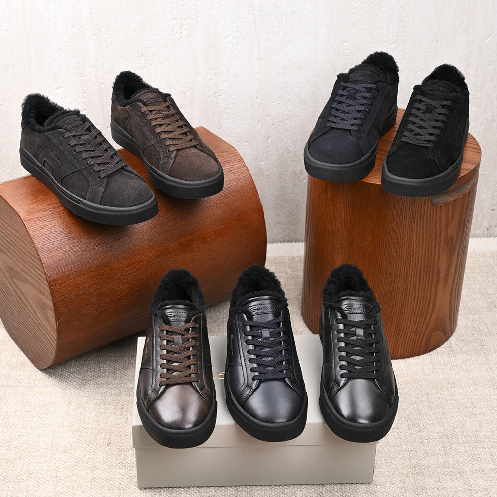 Santoin SS25 Men's Casual Sneakers Retro Velvet Moral Training Shoes #332681