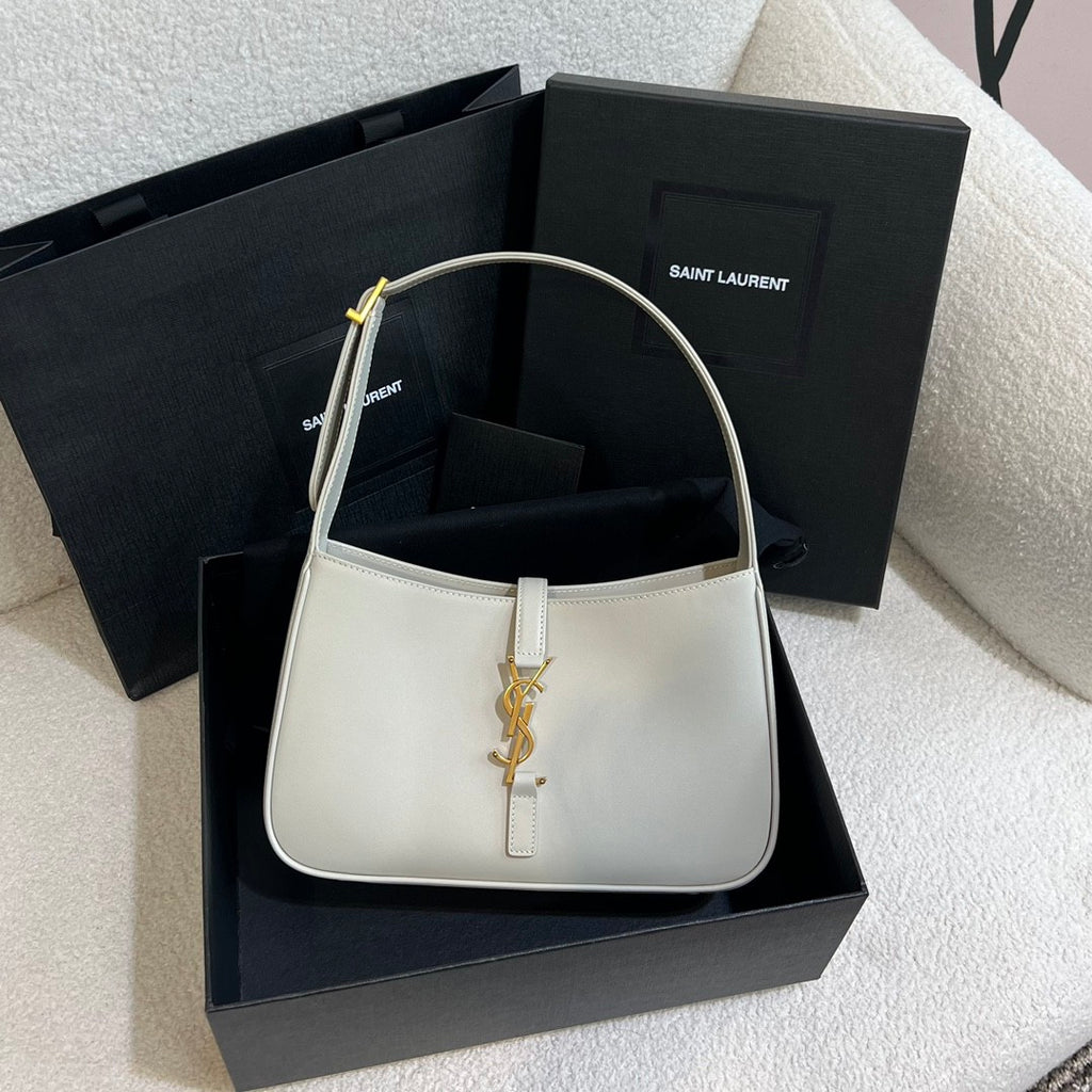 SAINT LAURENT LE 5 À 7 Women's Adjustable Shoulder Strap Solid Color Smooth Leather Shoulder Handbag Bag Bags #75551