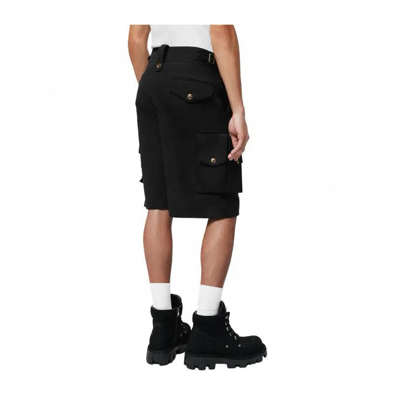 Louis Vuitton Men's Summer Black Logo Letter Loose 5 Points Short Pants #98875