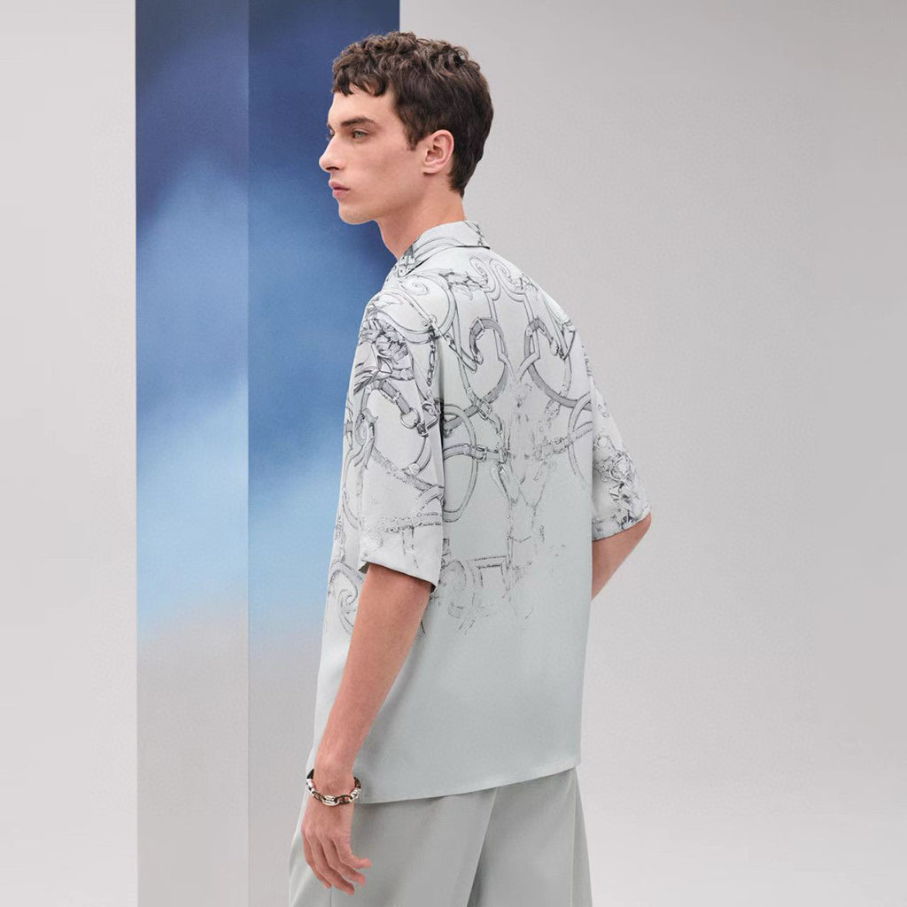 Hermes L'Instruction du Roy Patine Technology Silk Shirt #324920
