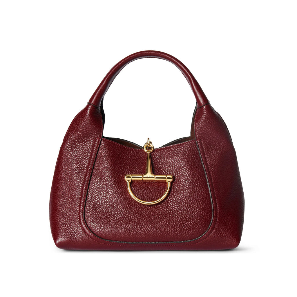 Gucci Softbit Women's Solid Color Horsebit Buckle Leather Tote Shoulder Bag Bags #76194