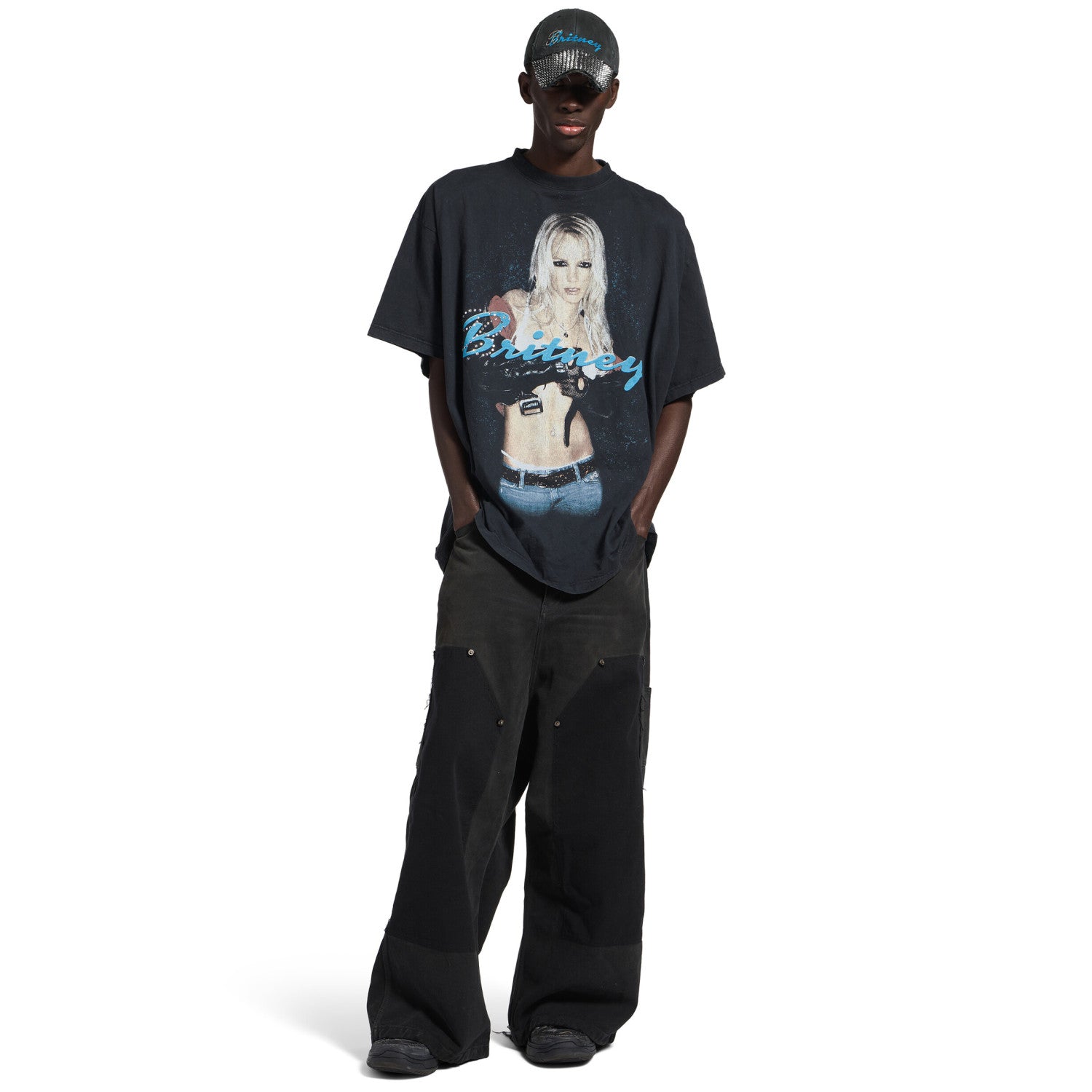 Balenciaga Music Britney Spear Collection Silhouette T-Shirt Men Women Spring Summer Fashion Trend Loose Casual Printed T-shirt Ngvp #1724