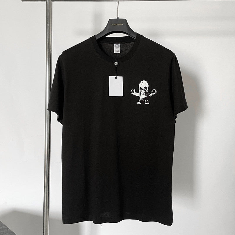 Chrome Hearts Men Women Summer Fashion Solid Color Foti Skull Print Casual Round Neck Short Sleeve T-Shirt Ngvp #8583
