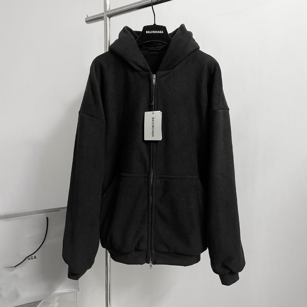 Balenciaga Men's And Women's Spring/Fall Fashion Casual Solid Color Hooded Zipper Classic Print Long Sleeve Jacket #78887