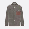 Dior Men's Spring And Fall Logo Patch Pockets Lapel Single breasted Loose Long Sleeved Denim Jacket #73474