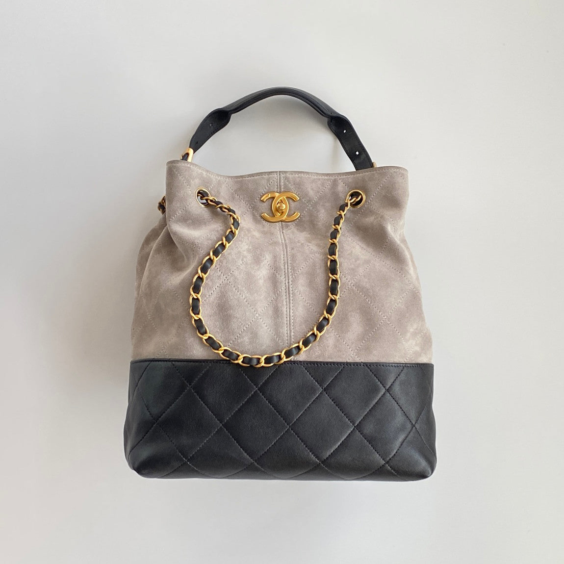 Chanel Women's Multicolored Chain Shoulder Strap Suede And Leather Shoulder Bag Handbag Bags #77956