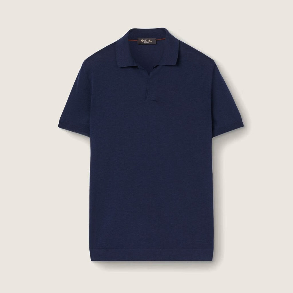 Loro Piana Men's Summer Solid Color Lapel Fit Ryome Short Sleeve Polo Shirt Ngvp #8214