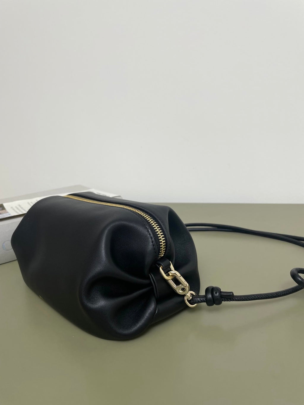 DIOR Dior Bow Pouch Black Supple Lambskin #380535