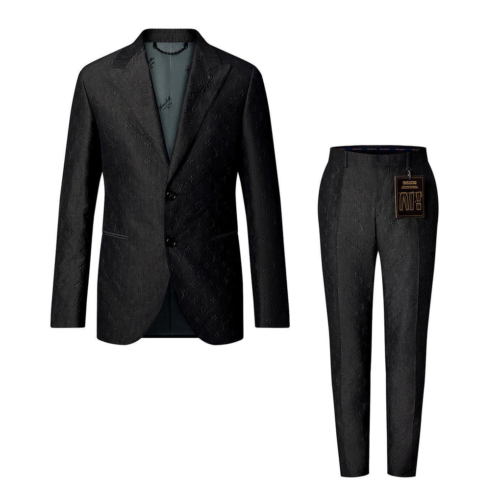 Louis Vuitton Men's Suit Jacket Long Pants Professional Dress Set #6468