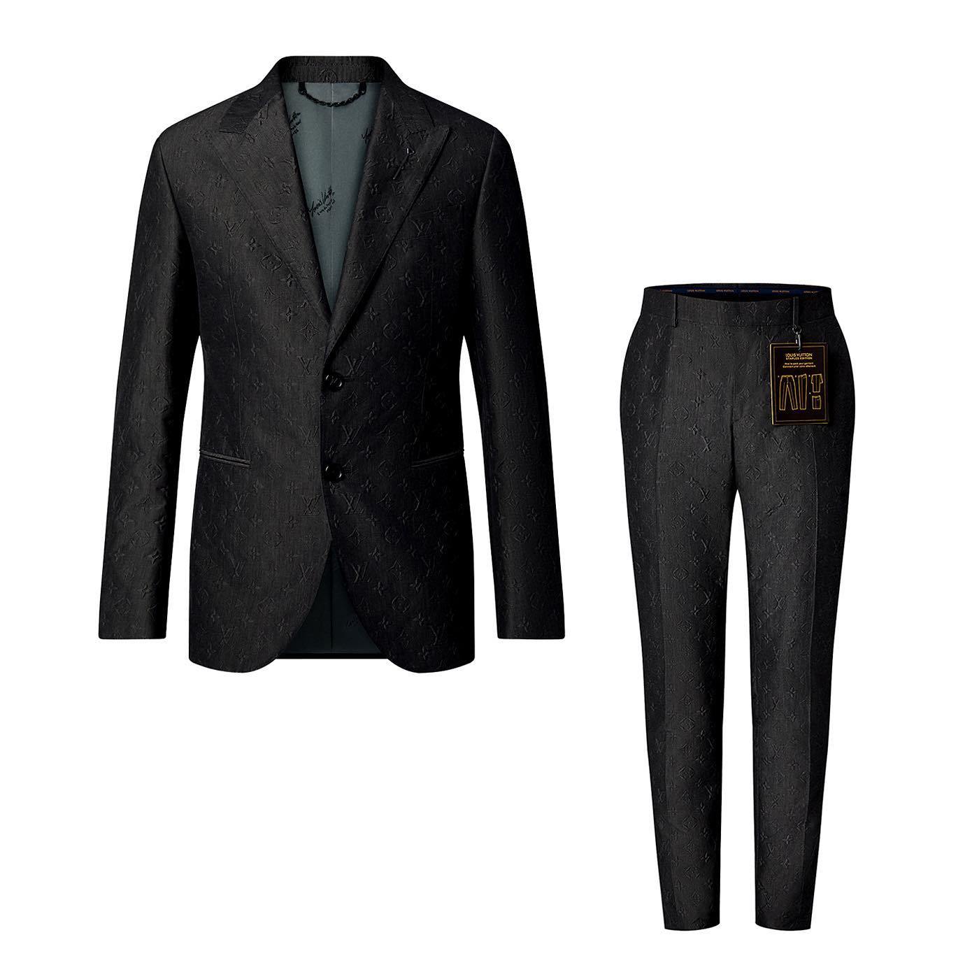 Louis Vuitton Men's Suit Jacket Long Pants Professional Dress Set #6468