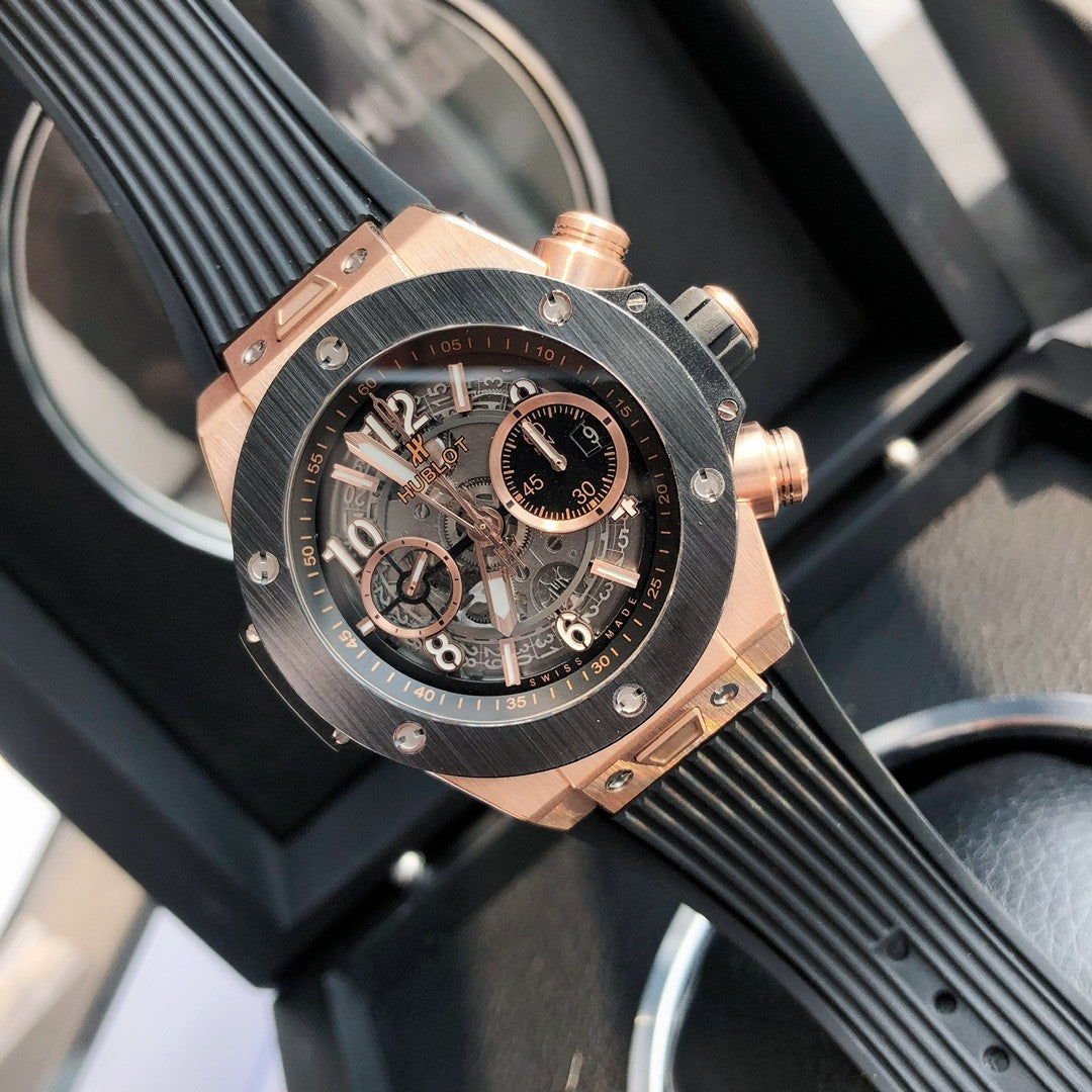 Hublot BIG BANG Men's Automatic Mechanical Movement Rubber Strap 44mm Mechanical Watch #73168