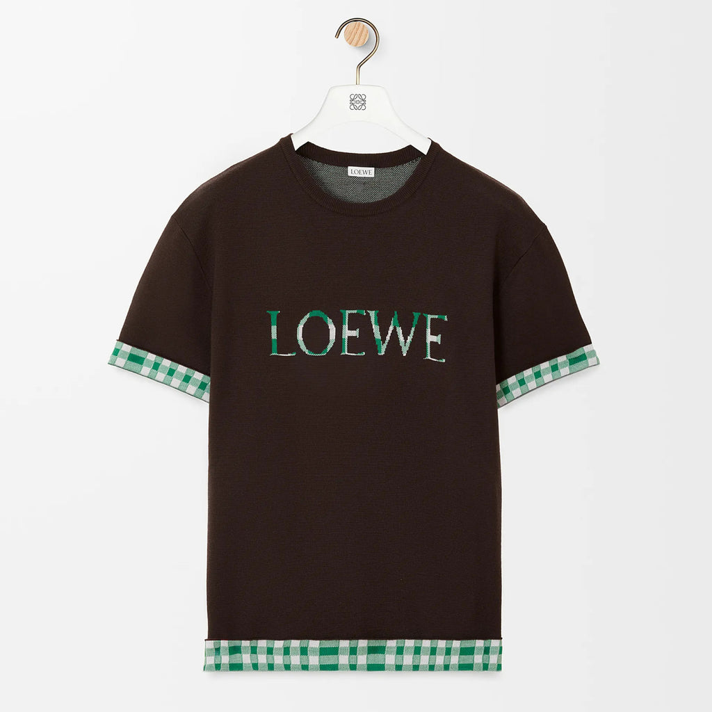 Loewe Men's And Women's Summer Fashion Casual Crew Neck Pullover Short Sleeve Knit T Shirt with Turned Up Sleeves T-shirt #79298