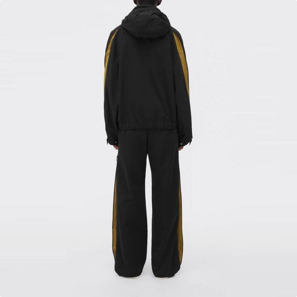 Bottega Veneta Colorblocked Zipper Drawstring Loose Hooded Jacket Casual Pants Suit Set Ngvp #6874