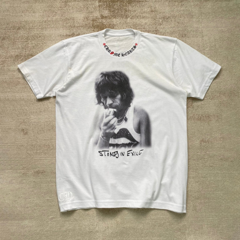 Chrome Hearts Men's and Women's Summer Neckline Sanskrit Letter Round Neck Cotton Short Sleeve T-shirt #99979