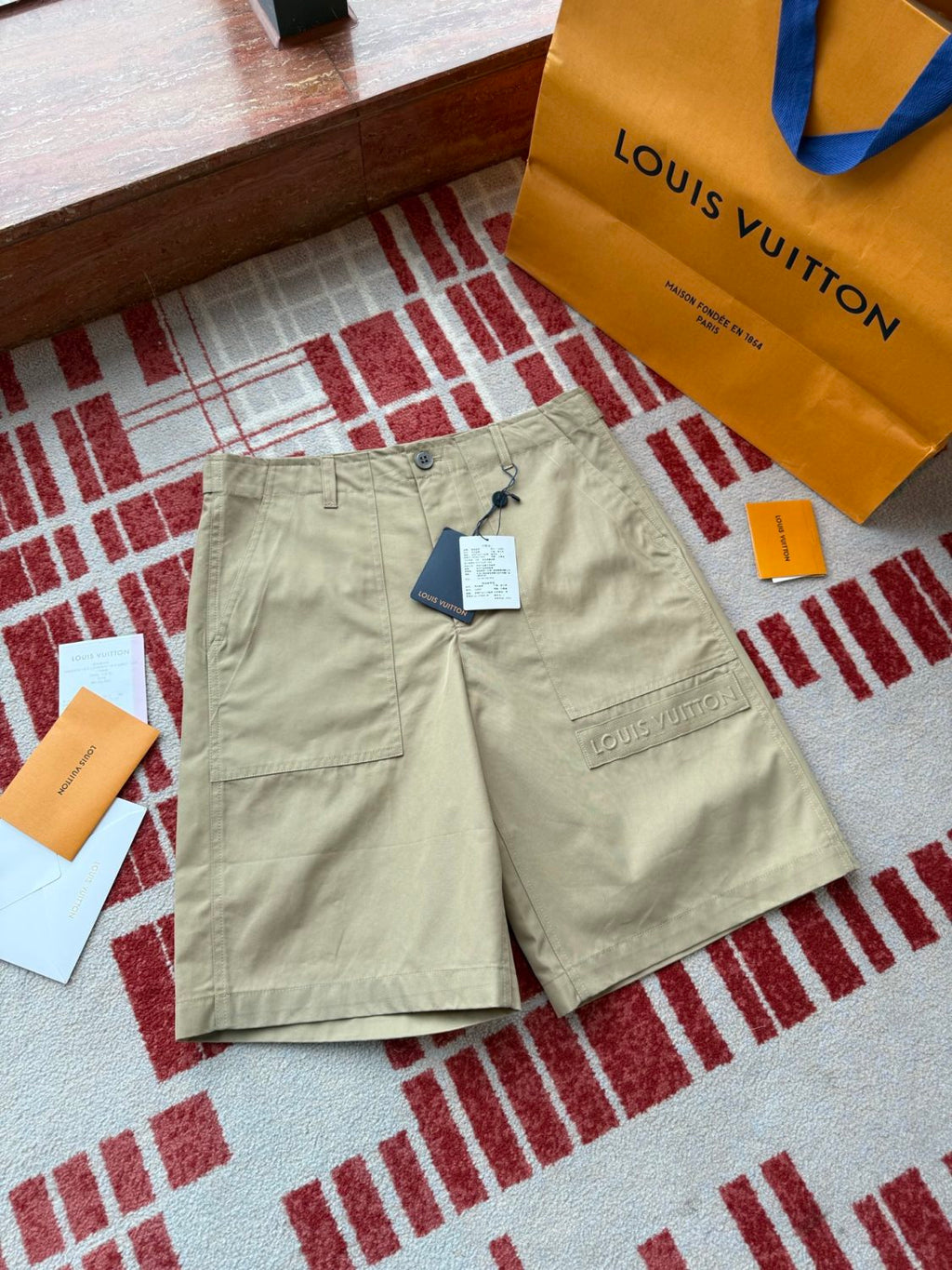Louis Vuitton Men's and Women's Summer Solid Color Woven Letter Printed Cotton Casual Shorts #76459