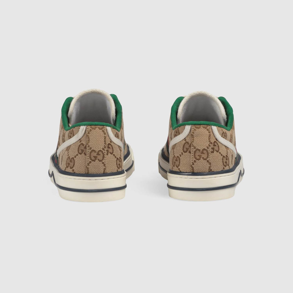 GUCCI Women's Gucci Tennis 1977 Sneaker in Beige Ebony Original GG Canvas #379374