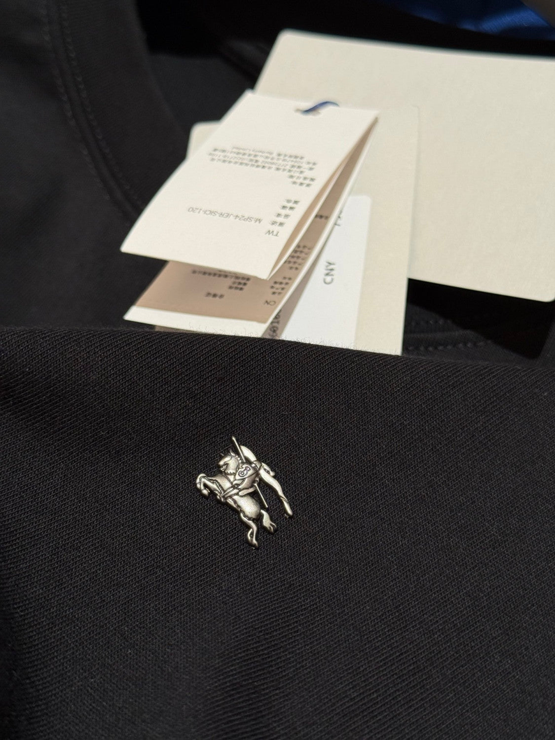 Burberry Metal EKD Cotton T-shirt in Black #378046
