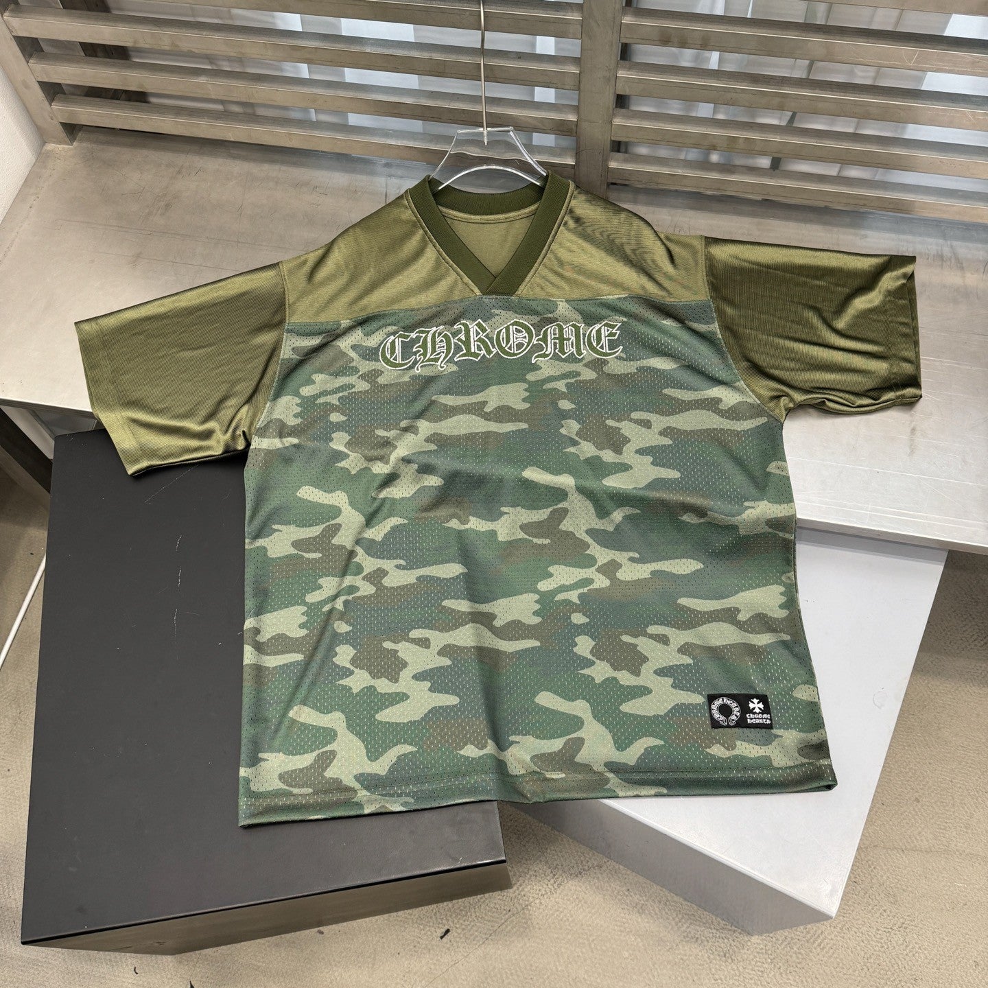 Chrome Hearts Men's Summer Solid Color Mesh Breathable Short Sleeve T-Shirt #76437