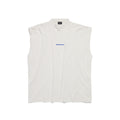 Balenciaga Men's Summer Solid Color Embroidered Letter Print Cotton Crew Neck Sleeveless Top T-Shirt #77489