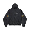 Balenciaga 25FW Hooded Zippered Short Jacket With Emblem Armband #333178