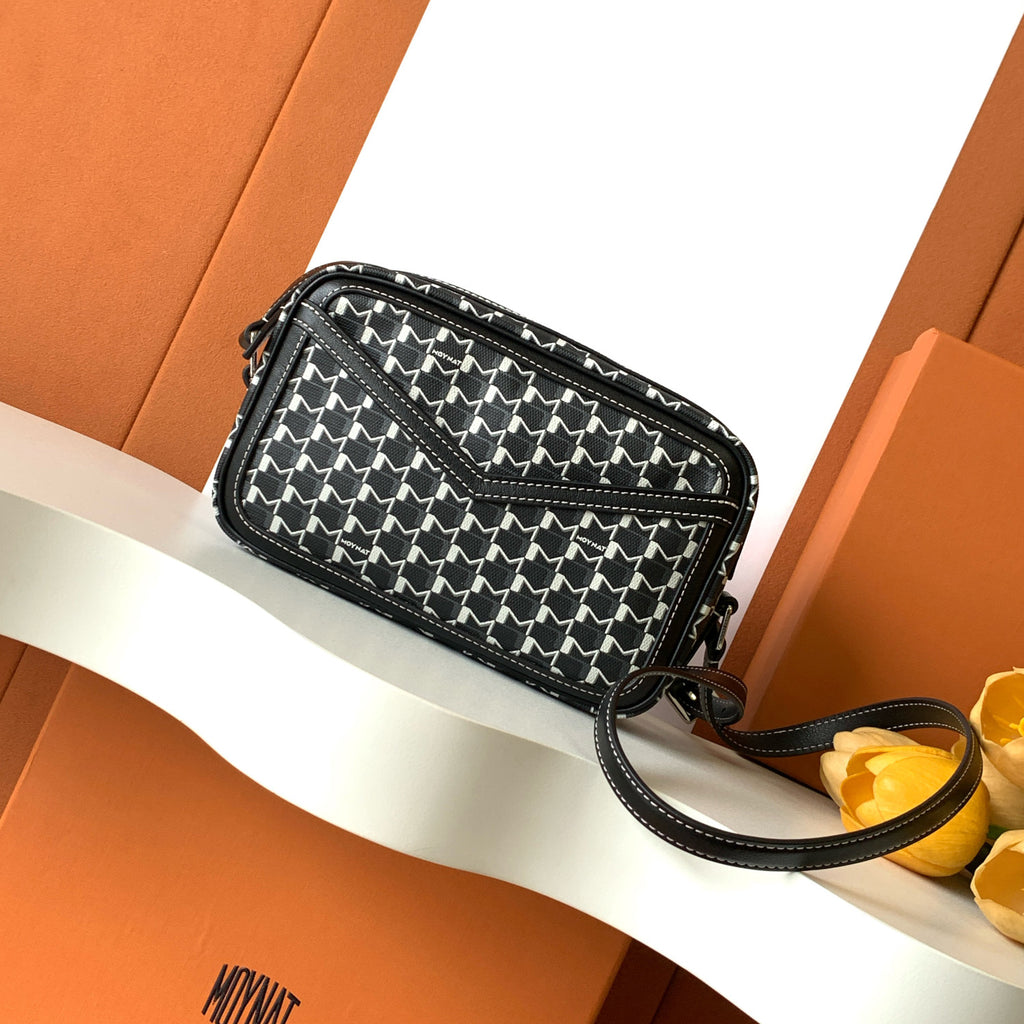 Moynat Women's Fashion Casual Color Blocked M-Shaped Cut Out Patch Pockets Zipper Closure Adjustable Straps Camera Bag Crossbody Bag Shoulder Bag Bags #78976