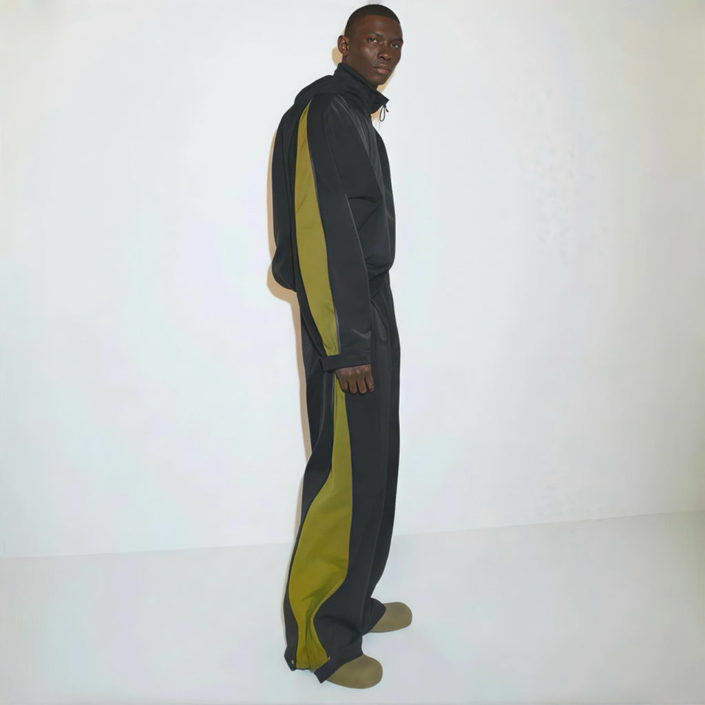 Bottega Veneta Colorblocked Zipper Drawstring Loose Hooded Jacket Casual Pants Suit Set Ngvp #6874