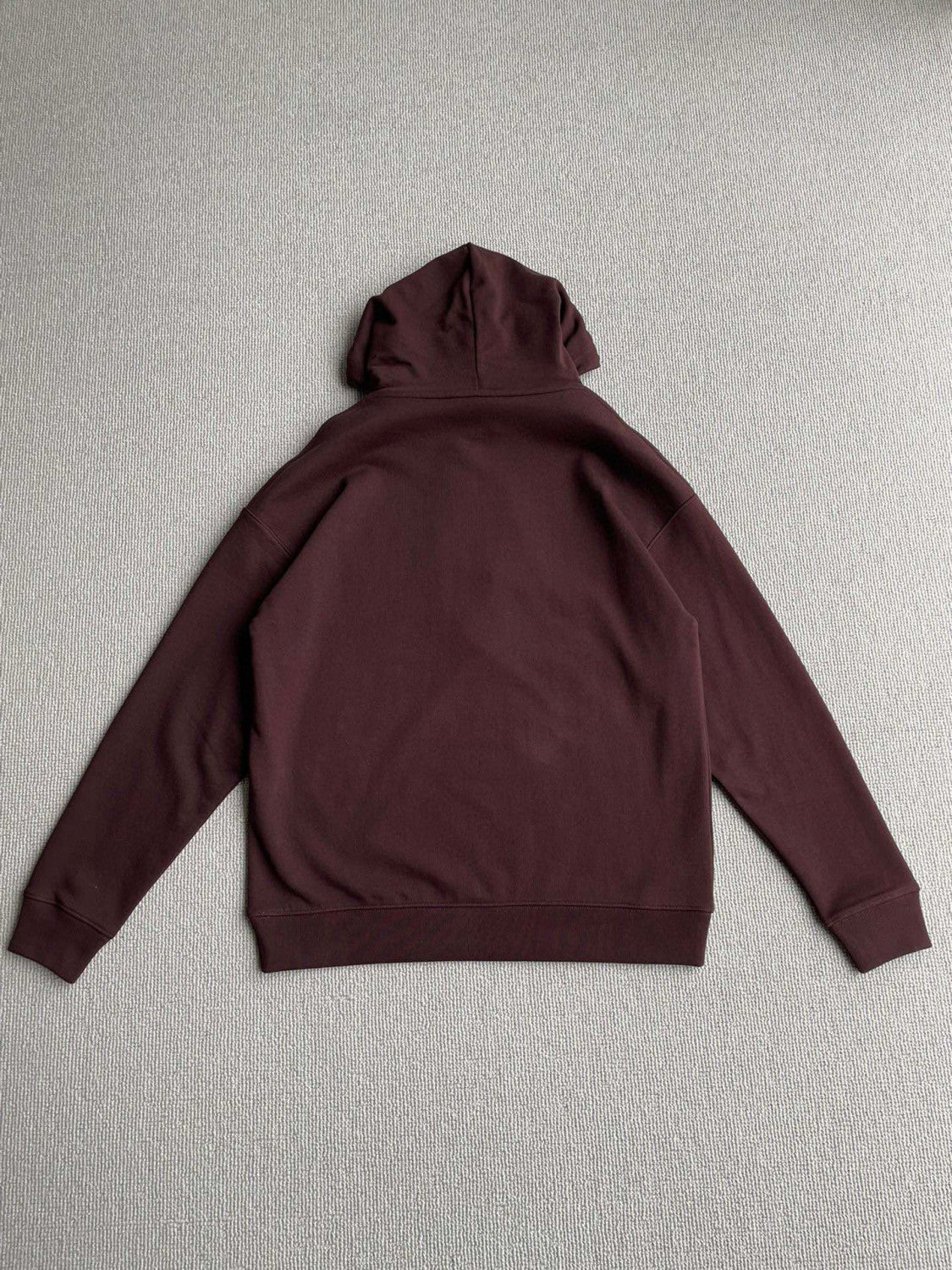 Loewe Men's Spring & Autumn Solid Color Logo Leather Label Drawstring Hooded Sweatshirt Pullover #98912