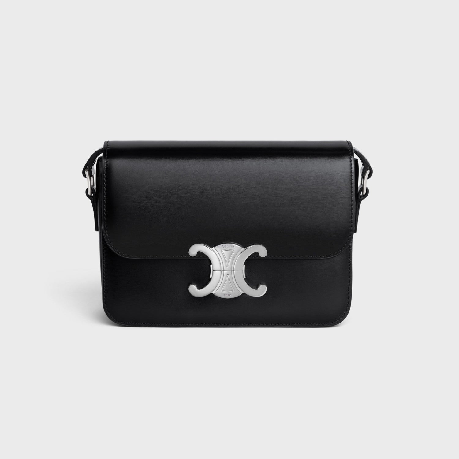Celine Teen Triomphe Glossy Cow Leather Handbags Women's Temperament Luxury Solid Colour Temperament Crossbody Bag Logo Handbags Bag Bags #71965