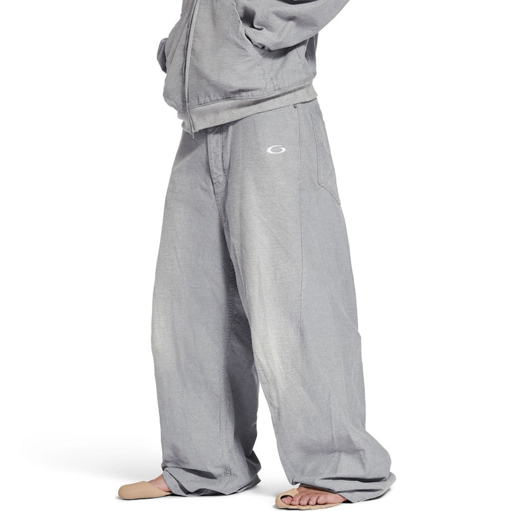 Balenciaga Top-quality Version Men's Trompe L Œil Hoodie Pants in Heather Grey#335727
