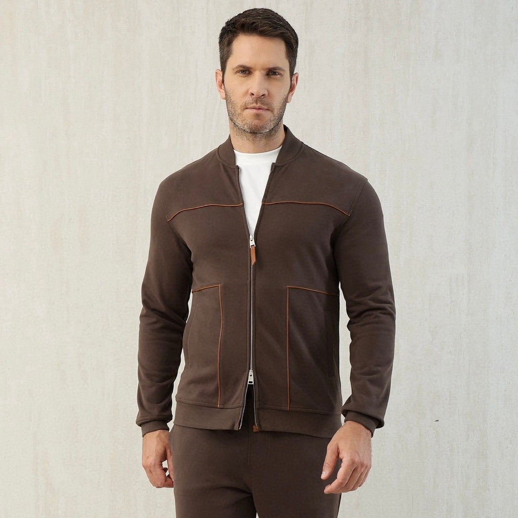 Brunello Cucinelli Men's Spring and Autumn Hooded Long Sleeve Cotton Casual Sports Sweatshirt Zipper Long Sleeve Jacket Ngvp #1766