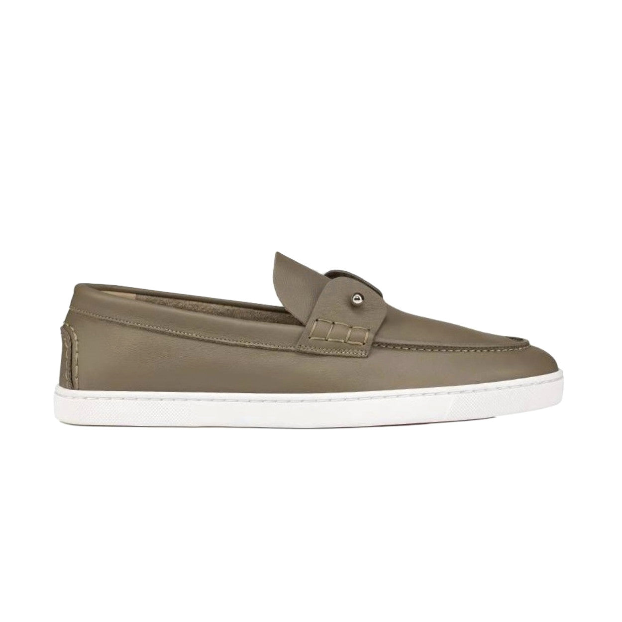 Christian Louboutin Men's Solid Color Cowhide Leather Casual Flat Loafers Shoes #77839