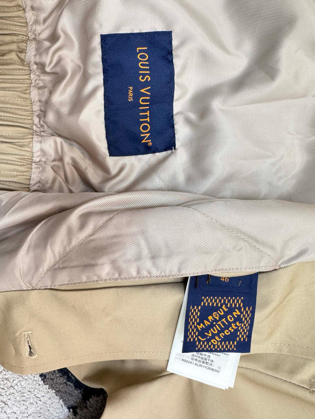 Louis Vuitton Men's MONOGRAM Reversible Windproof Jacket Spring And Autumn Logo Embroidery Zipper Long Sleeve Fitted Coat #71824