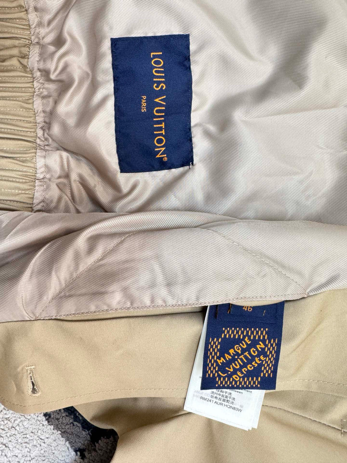 Louis Vuitton Men's MONOGRAM Reversible Windproof Jacket Spring And Autumn Logo Embroidery Zipper Long Sleeve Fitted Coat #71824