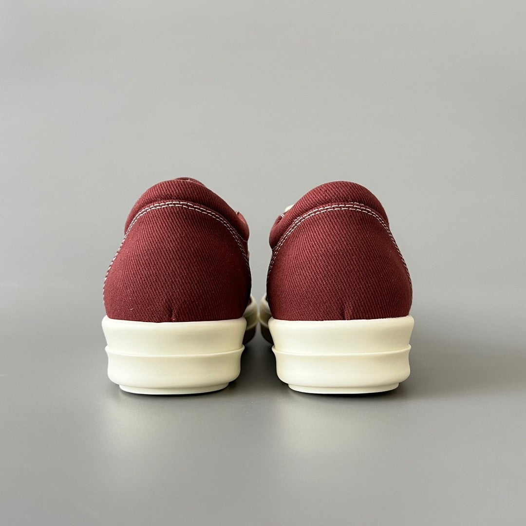 Rick Owens DRKSHDW Men's And Women's Spring/Summer Fashion Casual Round Toe Lace Up Low Top Twill Canvas Shoes #78281