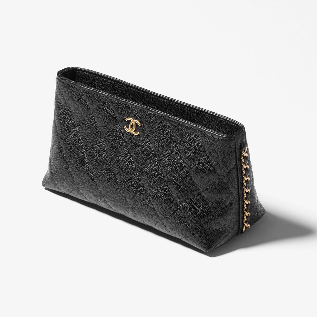 Chanel Women's Fashion Classic Solid Color Chain Zipper Handbag With Diamond Quilting And Embossed Grain Texture Carry All Pouch Makeup Bag Storage Bag Bags AP4700-B20730-94305 #79237