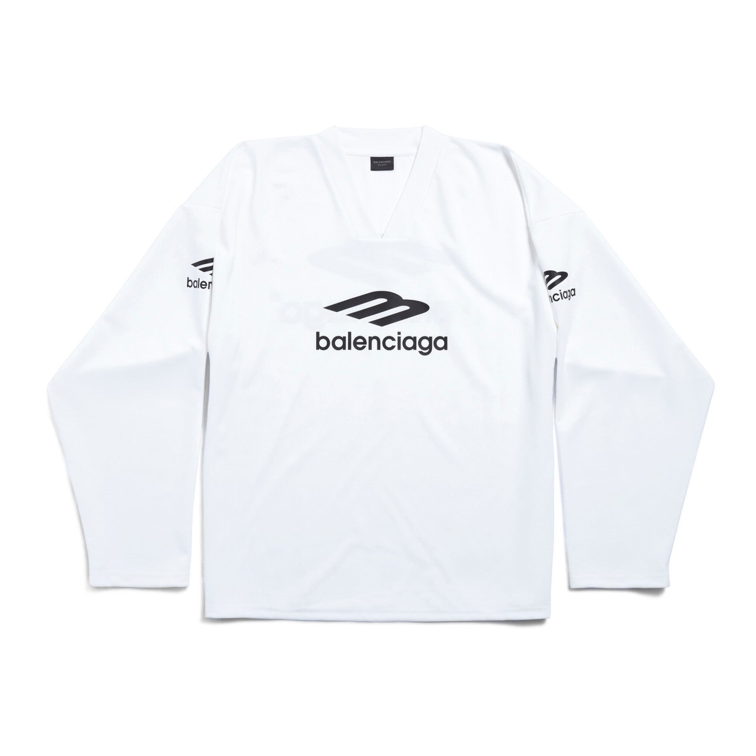 Balenciaga Men's Solid Colour Letter Logo Skiwear - 3b Sports Icon Ski Long Sleeve T-shirt #97418