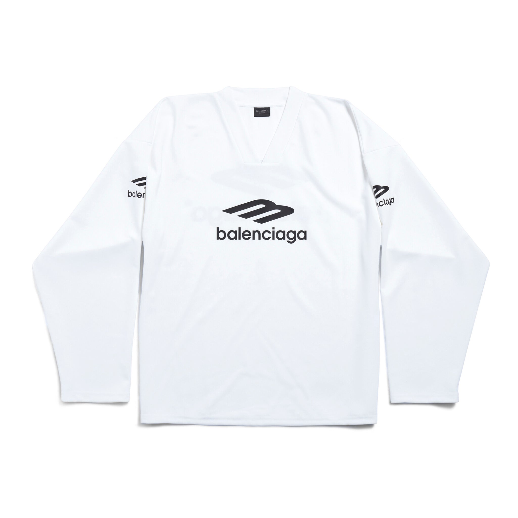 Balenciaga Men's Solid Colour Letter Logo Skiwear - 3b Sports Icon Ski Long Sleeve T-shirt #97418