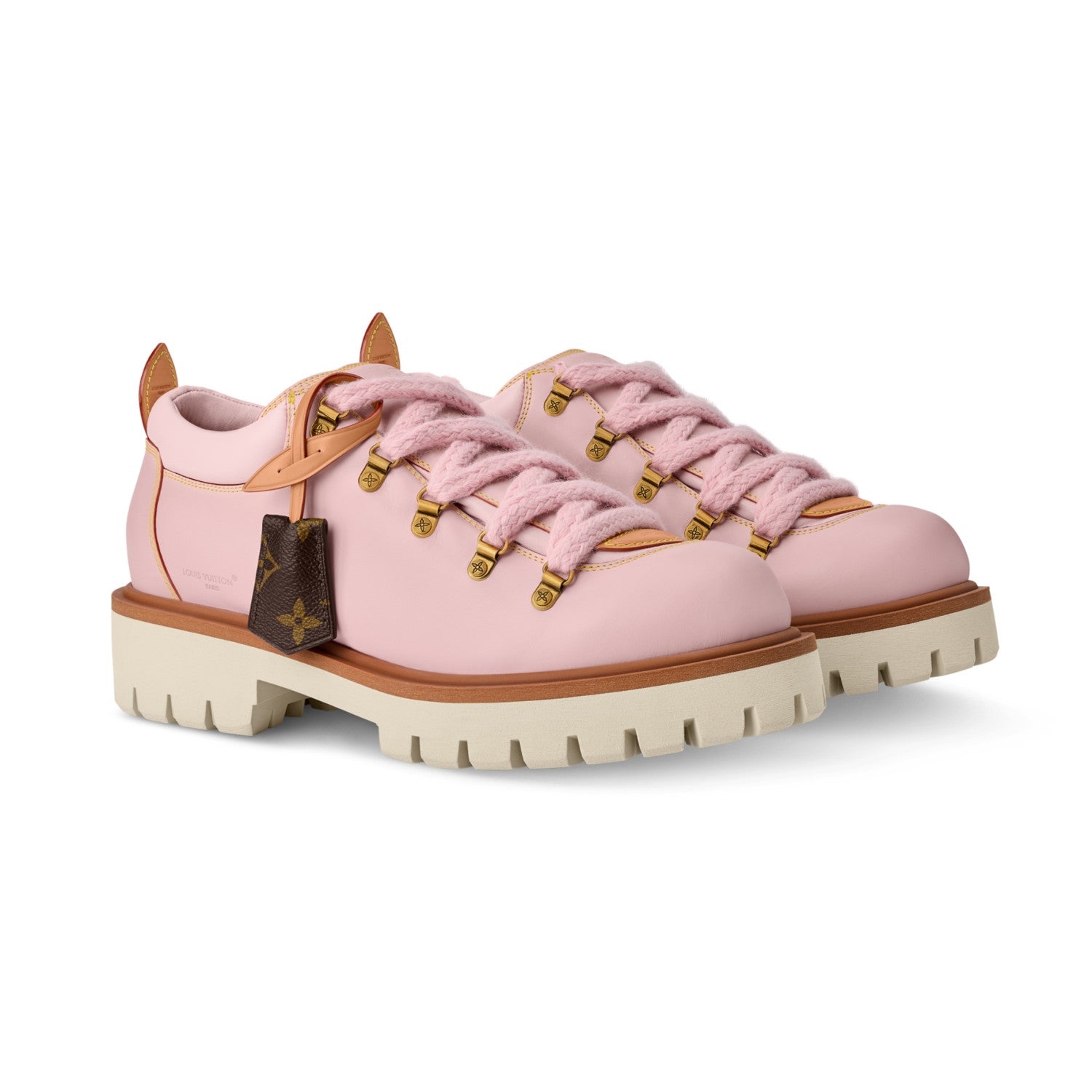 Louis Vuitton LV REMIX  Men's And Women's Spring/summer Fashion Casual Round Toe Lace Up Classic Printed Leather Casual Shoes Hiking Derby Shoes #78382