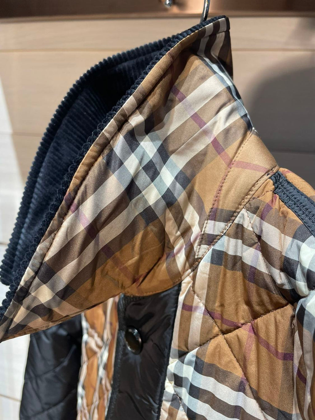 Burberry Men's And Women's Fall And Winter Color Blocking Plaid Print Single Breasted Loose Casual Long Sleeved Jacket #73144