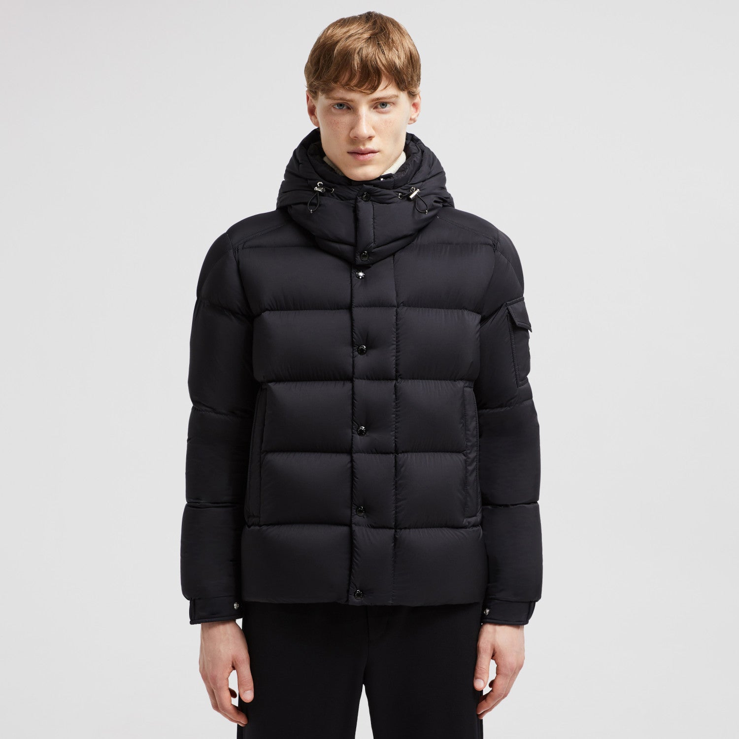 Moncler Men's Winter Solid Color Hooded Zipper Long Sleeve Puffer Down Jacket #73863
