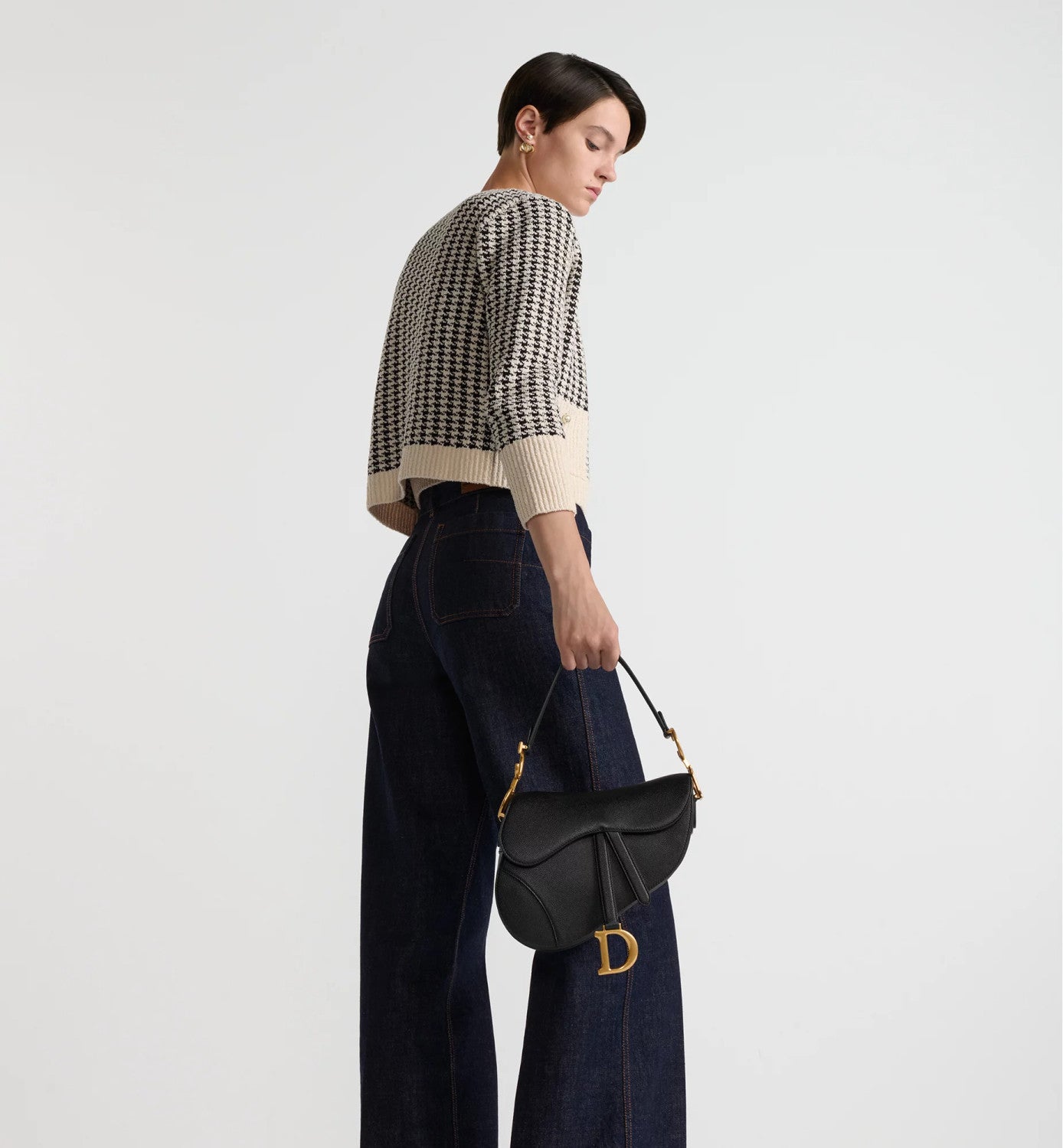 Dior Mini & Medium Saddle Bag With Shoulder Strap Blue Oblique Printed Fashion Exquisite Temperament Clutch Bag Crossbody Bag Bags M0455CBAA_M900 #81649