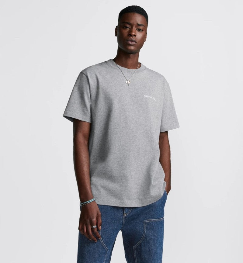 Dior Men's Summer Solid Color Embroidered Letter Logo Round Neck Cotton Short Sleeve T-Shirt #72899