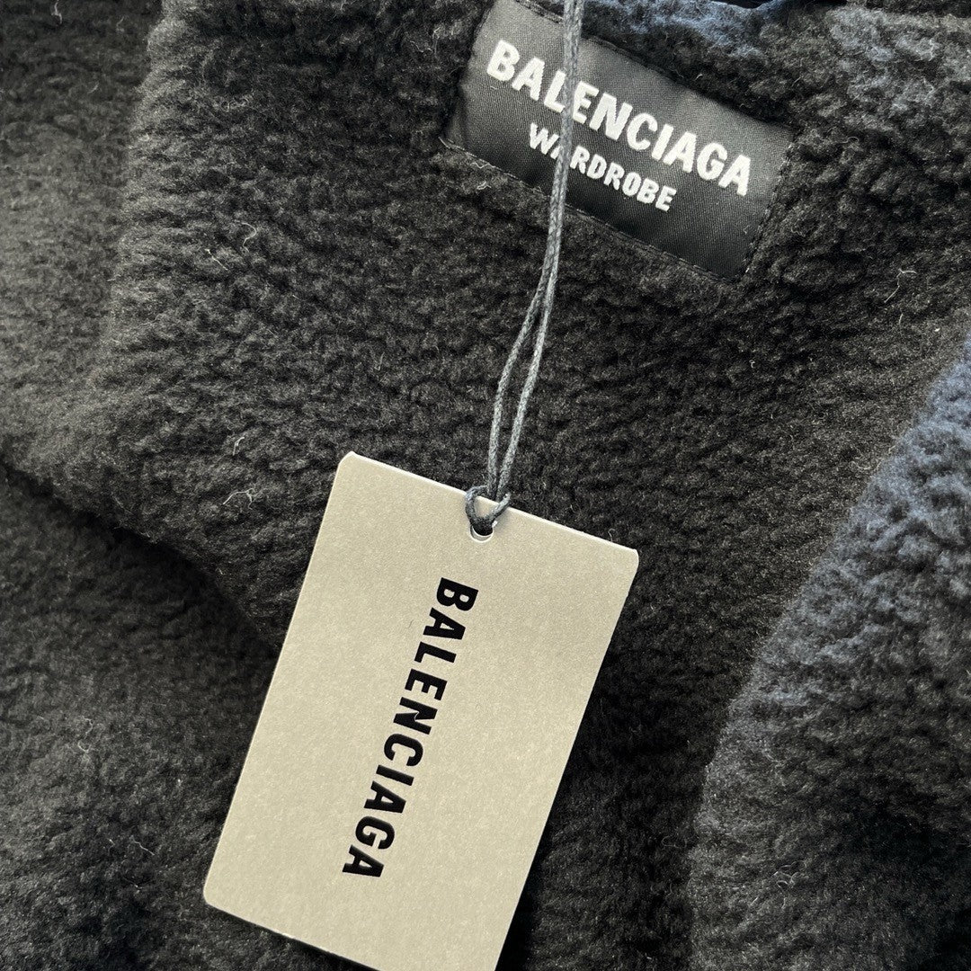Balenciaga Men Women Autumn And Winter Camouflage Zipper Loose Suede Long Sleeve Hooded Jacket Ngvp #9629