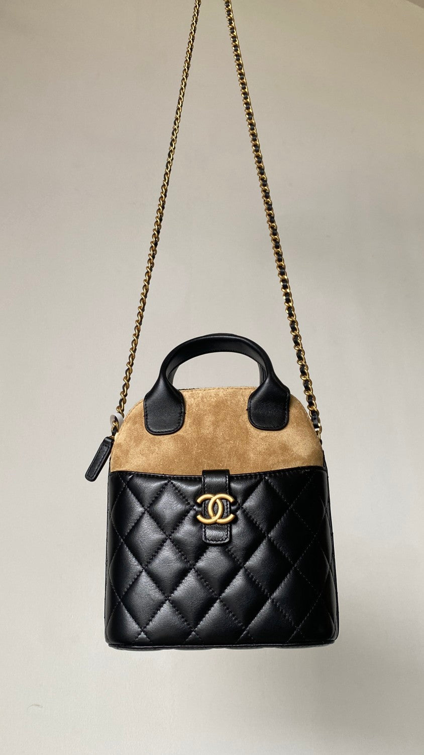 Chanel Women's Multicolored Chain Shoulder Strap Suede And Leather Shoulder Bag Handbag Bags #77467