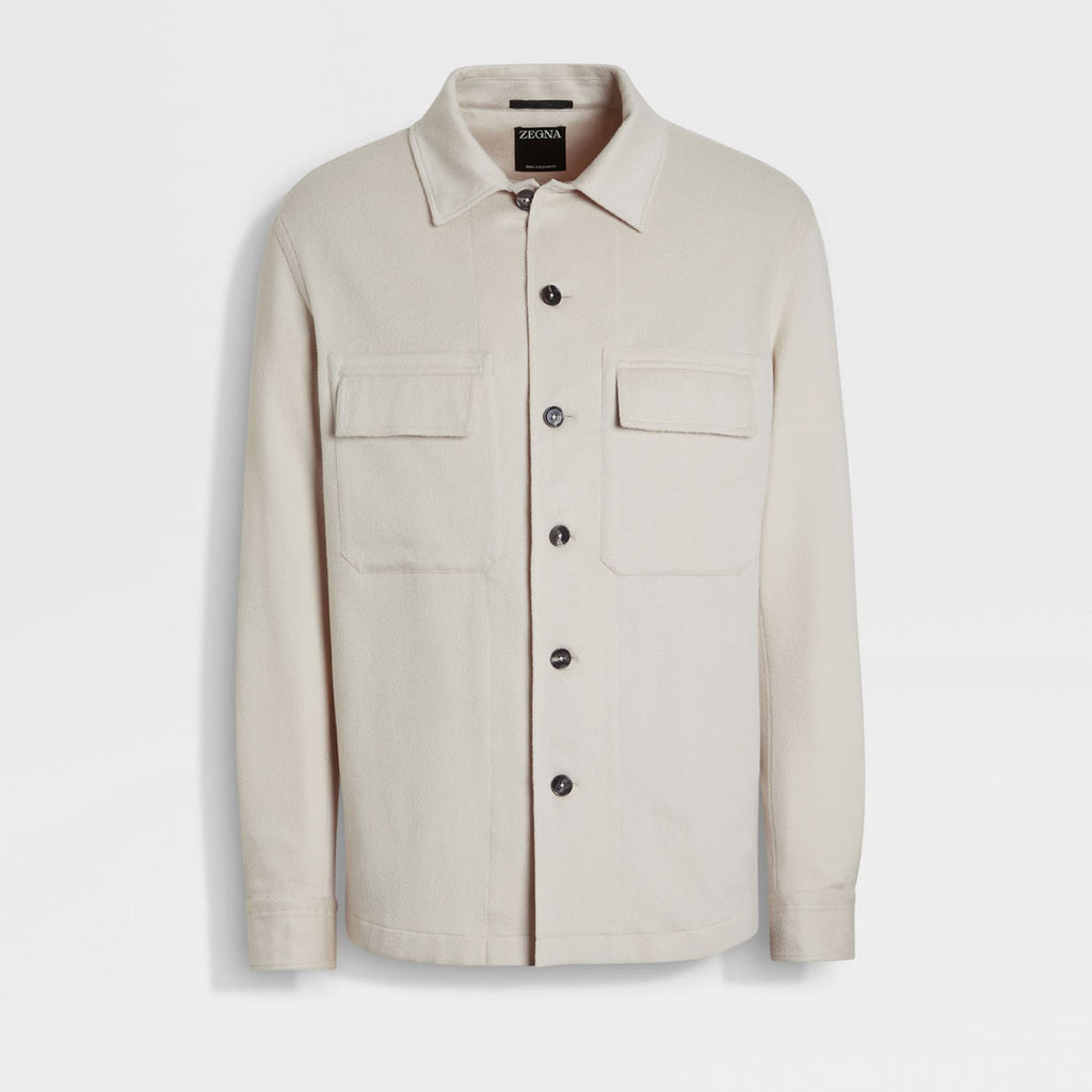 Ermenegildo Zegna Oasi Cashmere Alba Shirt Jacket Men's Luxury Solid Color Temperament Wool Shirt Fashion Casual Lapel Single Breasted Shirt Jacket Ngvp #2493